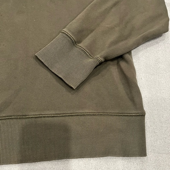 [L/PTP24”]Banana Republic Olive Green Sweatshirt Chest Pocket 1/4 Zip Pullover - Picture 2 of 6